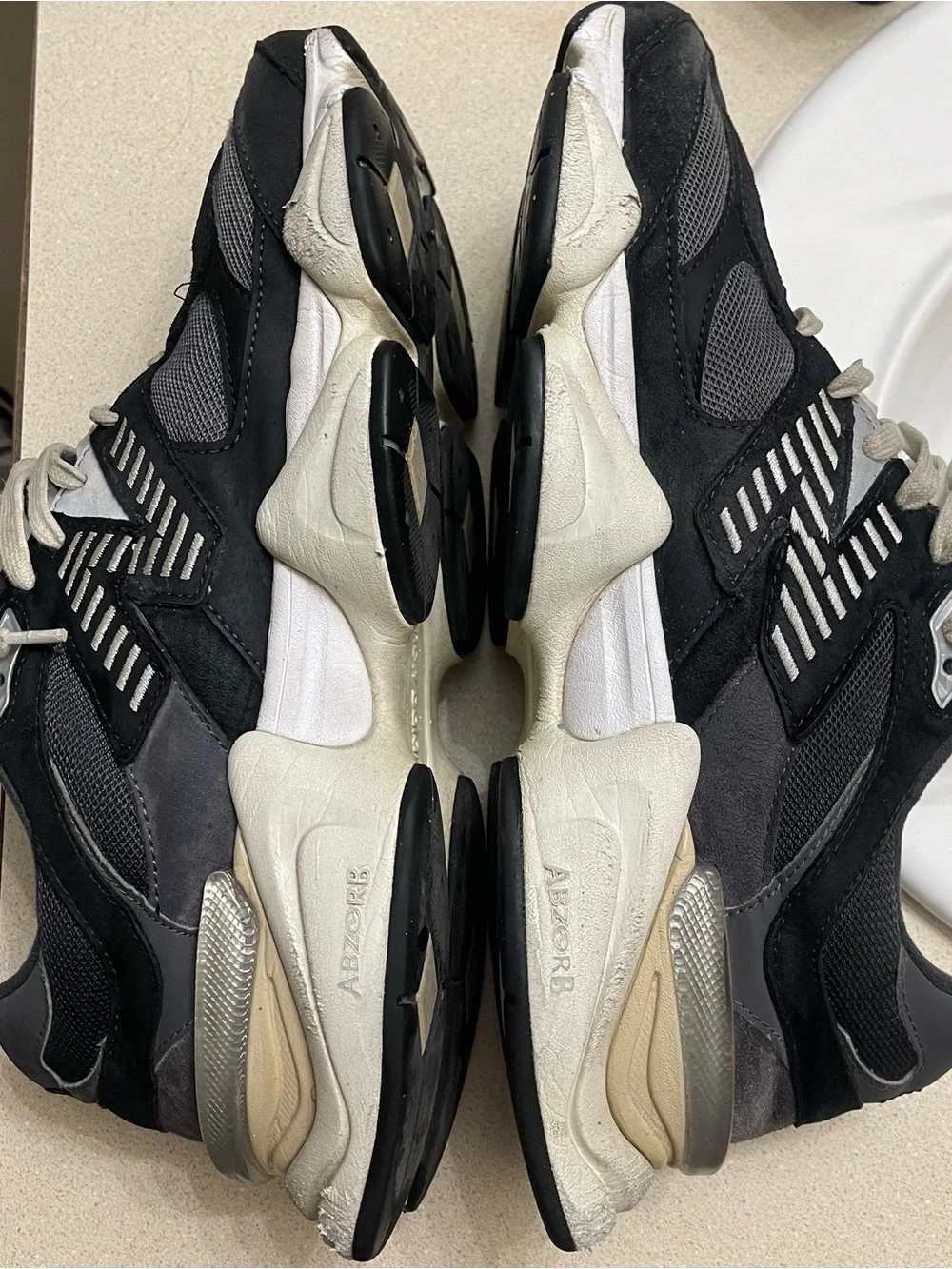 New Balance Black and White Men's Athletic Sneakers